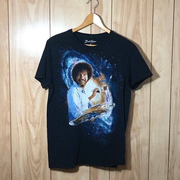 Bob Ross Crew Neck Short Sleeve T-Shirt M - Picture 1 of 3